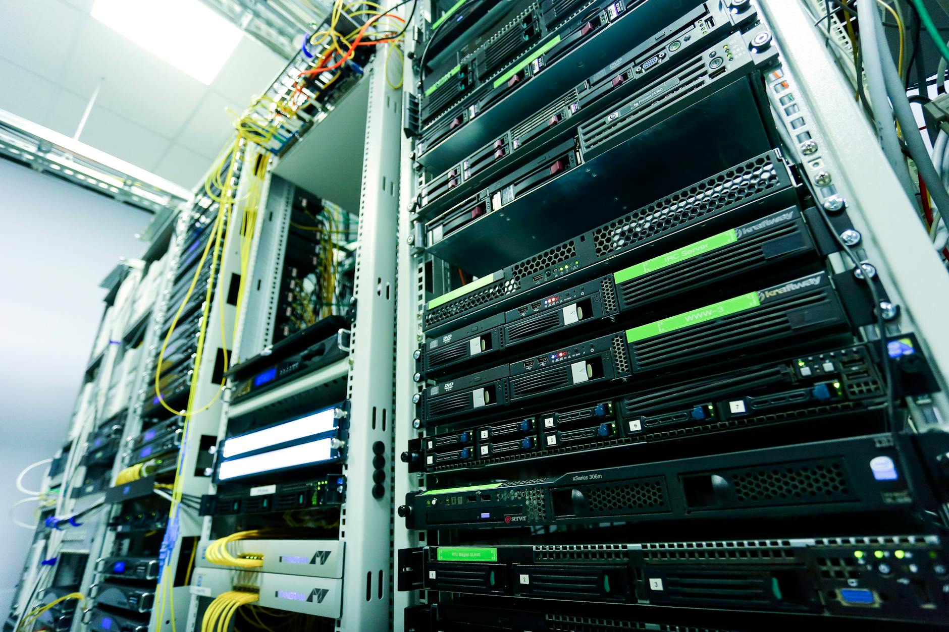 Best Web Hosting for U.S. Startups in 2026: The No-Fluff Guide for Serious Founders - High-tech server rack in a secure data